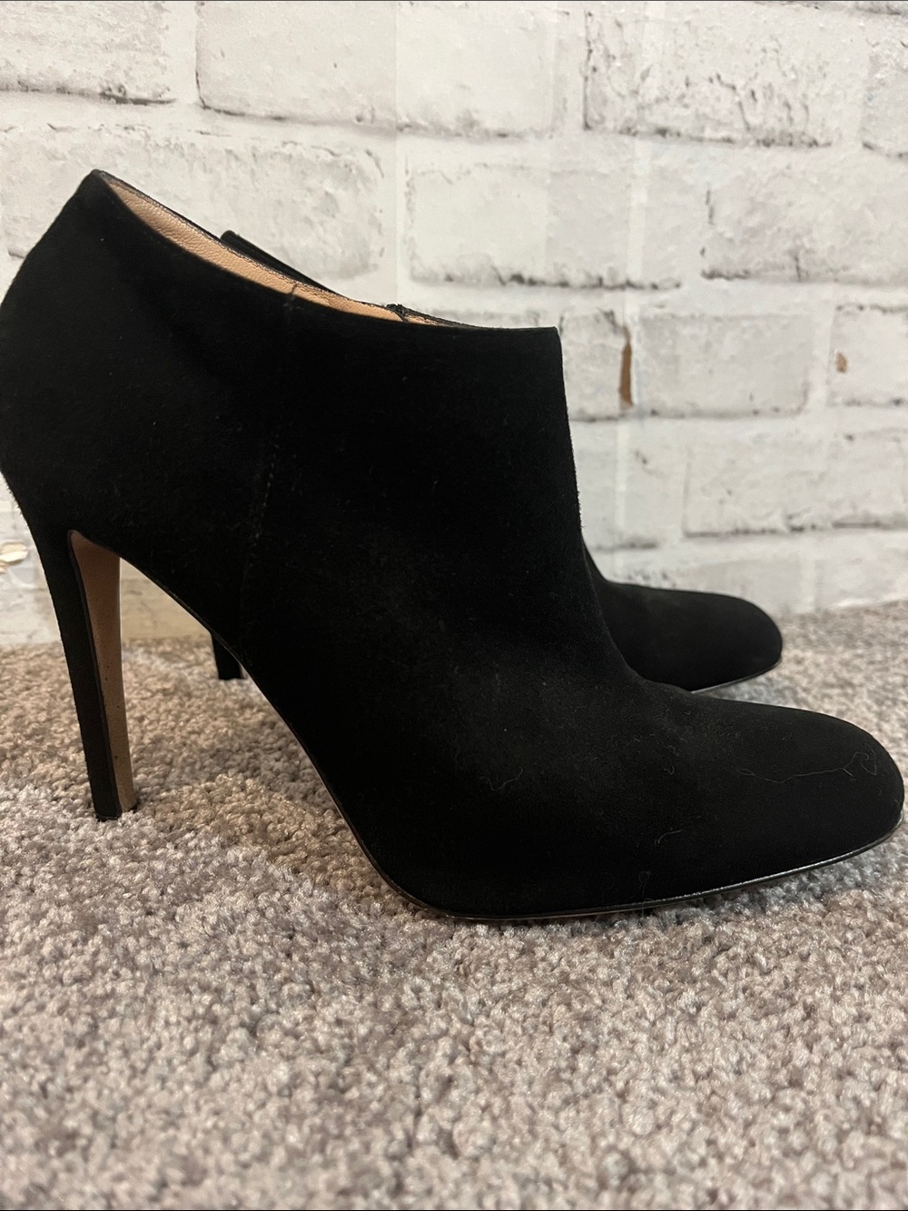 Gianvito Rossi black suede ankle booties